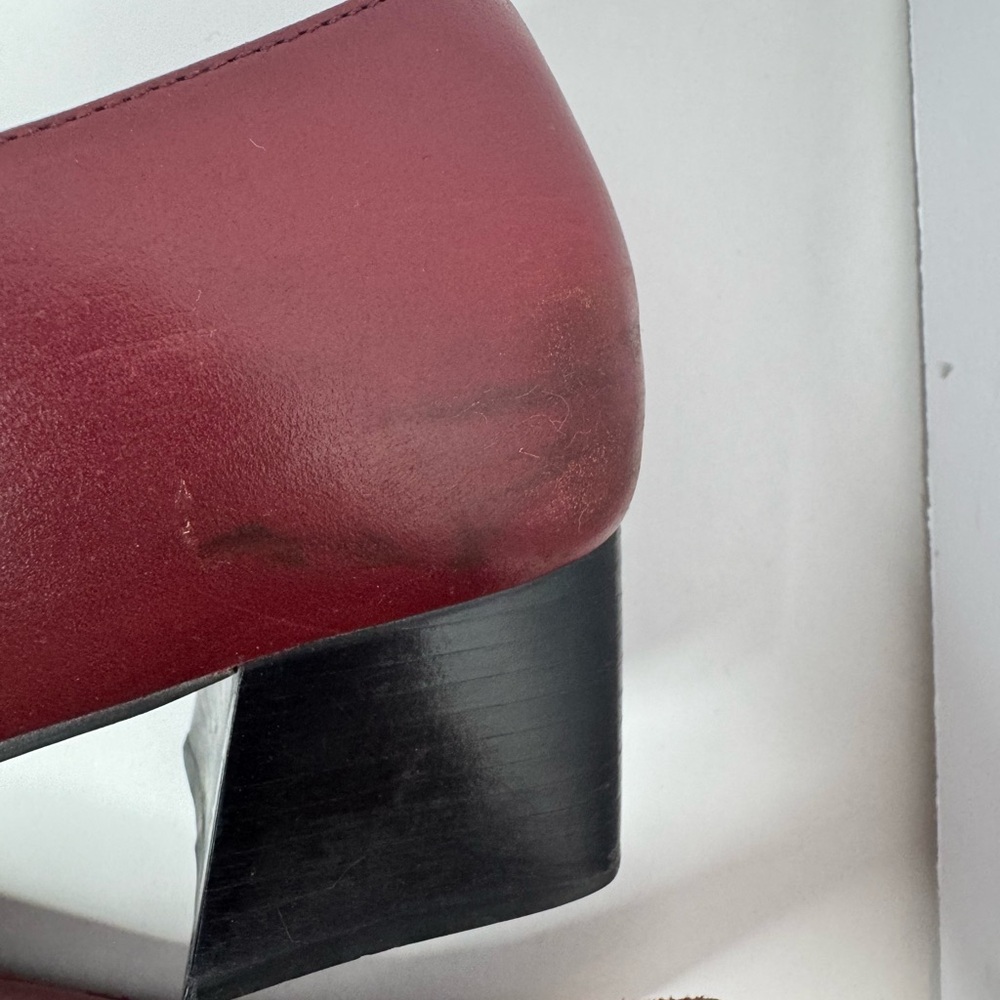 Naturalizer Red Leather Slip-Ons Size 9.5M - Picture 7 of 10